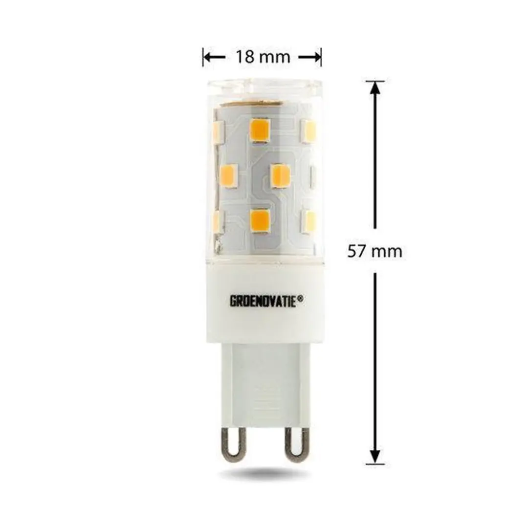 Groenovatie LED Lamp G9 5W - 6 Stuks - Warm Wit - afbeelding 4 van 6