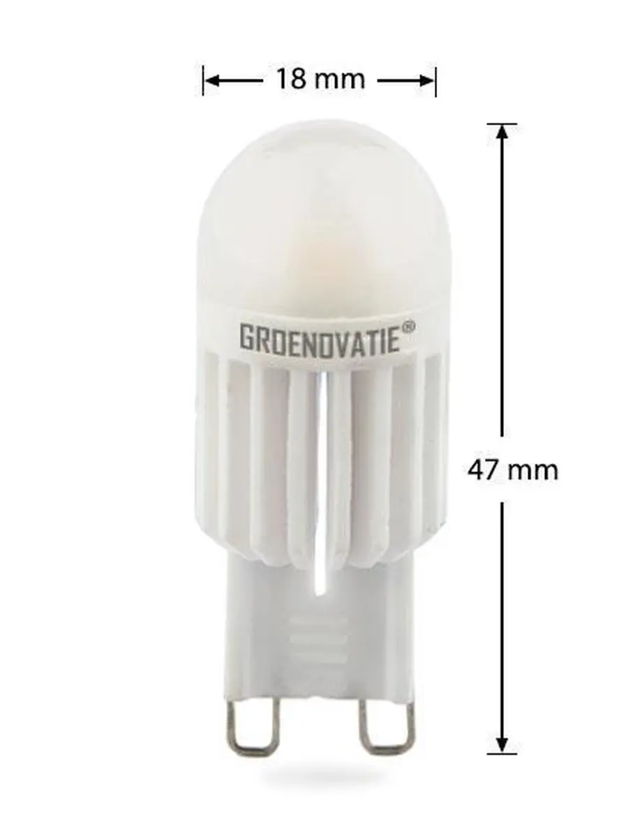 Groenovatie LED Lamp G9 3W - 47x18mm - Koel wit - afbeelding 5 van 6