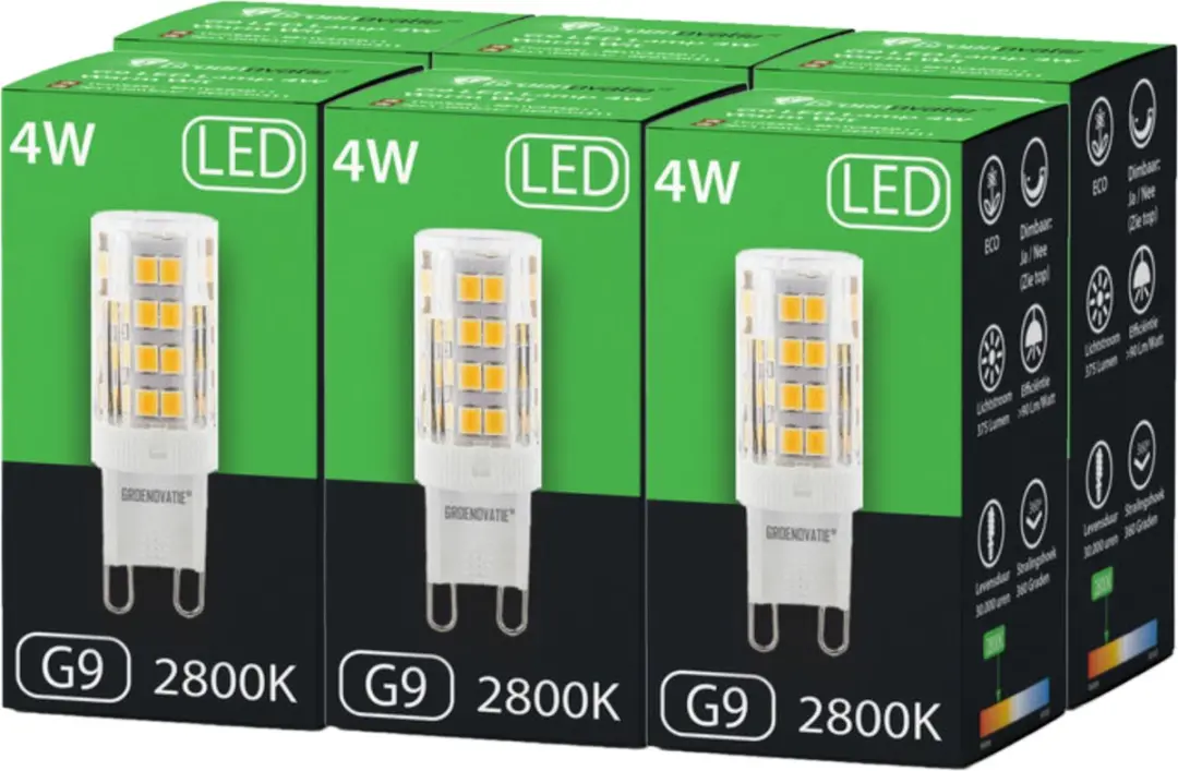 Groenovatie LED Lamp G9 4W - 6 Stuks - Warm Wit - afbeelding 6 van 6