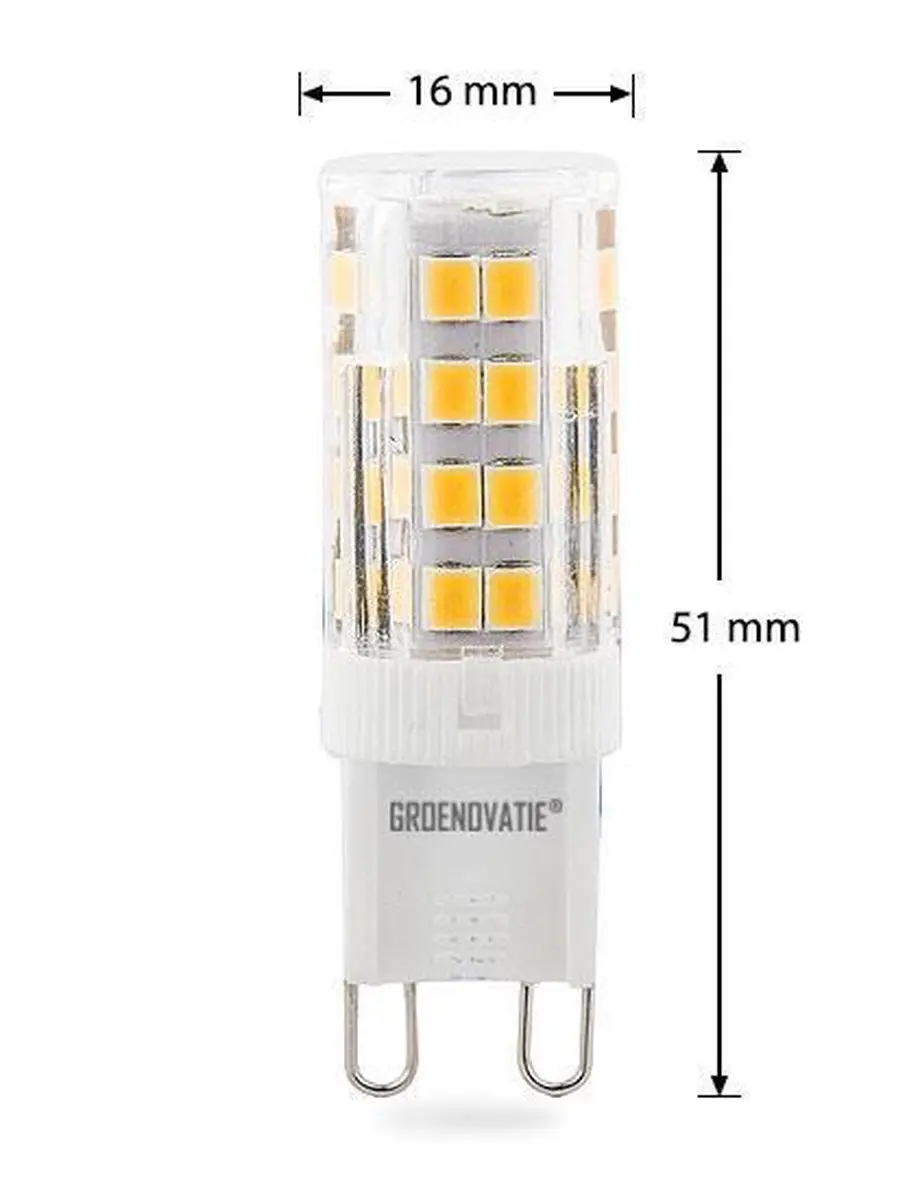 Groenovatie LED Lamp G9 4W - 6 Stuks - Warm Wit - afbeelding 4 van 6