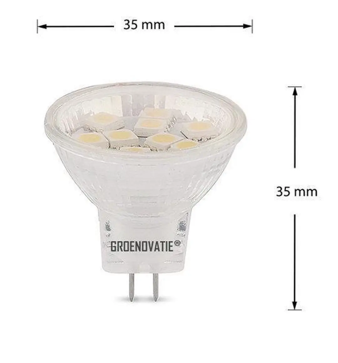 Groenovatie LED Spot GU4 2W Warm Wit - 10 Stuks - afbeelding 4 van 6