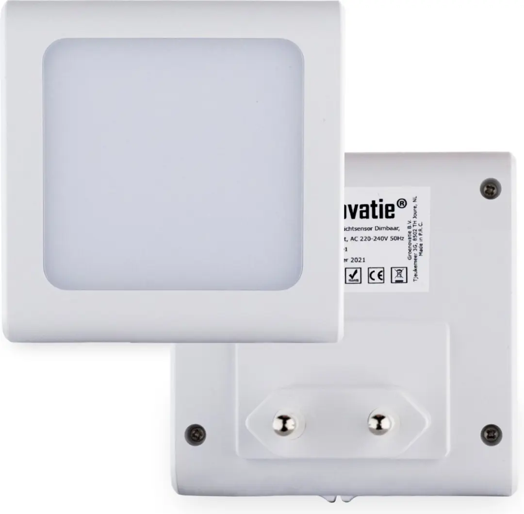 Groenovatie LED Nachtlampje met Lichtsensor - Warm Wit - 2 Stuks - afbeelding 6 van 6