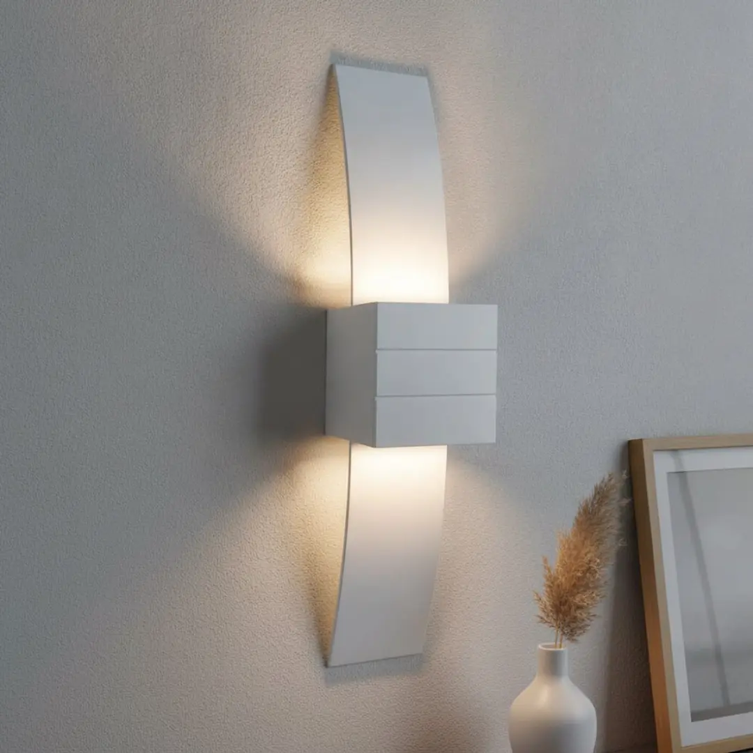 Artdelight Gyhum II Wandlamp 39cm - 1 Lichtpunt - Wit