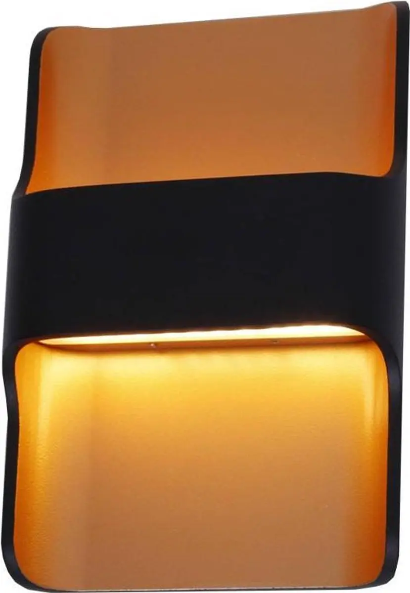 Artdelight Wandlamp Dallas - 2x LED 8W 2700K - Zwart/Goud