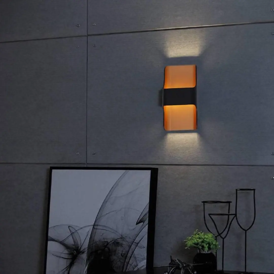 Artdelight Wandlamp Dallas - 2x LED 8W 2700K - Zwart/Goud