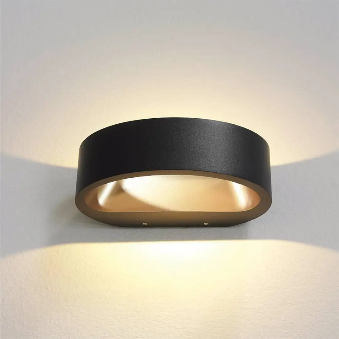 Artdelight Wandlamp LED 830lm - Goud/Zwart