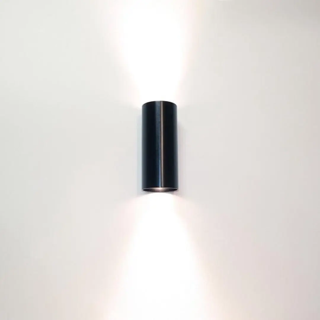 Artdelight Wandlamp Roulo 2 - 2 Lichtpunten - Ø6,5cm - Zwart