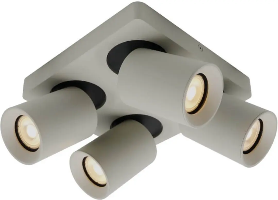 Artdelight Spot Megano 4 Vierkant Lichtpunt - 20cm - Grijs