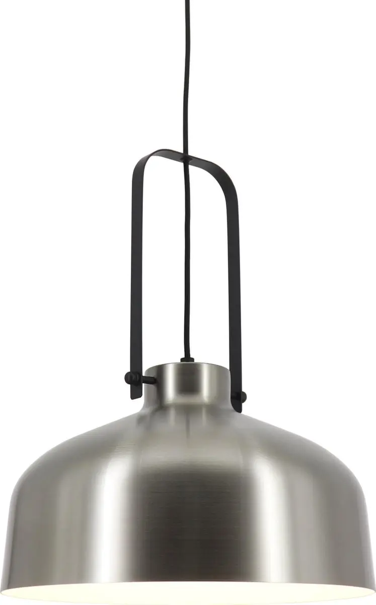 Artdelight Hanglamp Mendoza - Mat Staal/Zwart - E27 - 37,5 cm