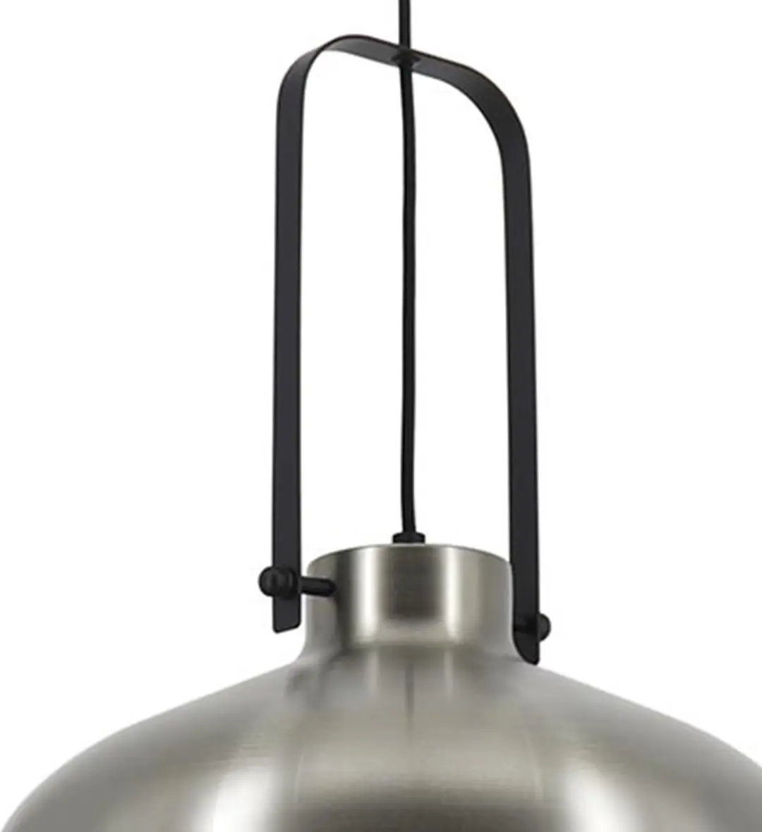Artdelight Hanglamp Mendoza - Mat Staal/Zwart - E27 - 37,5 cm