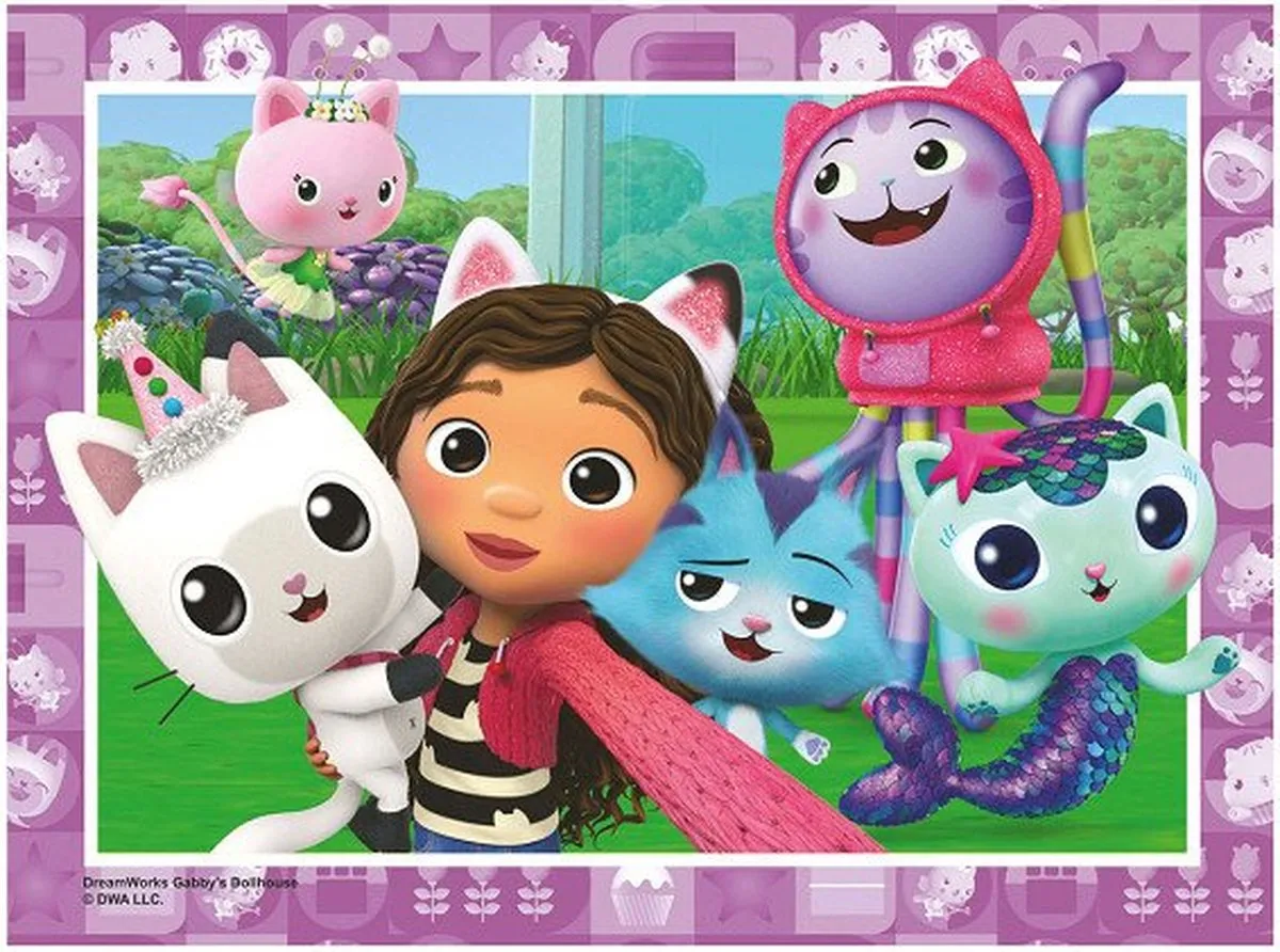Ravensburger Gabby’s Dollhouse 4-in-1 Legpuzzel 24 Stuks - Multicolor