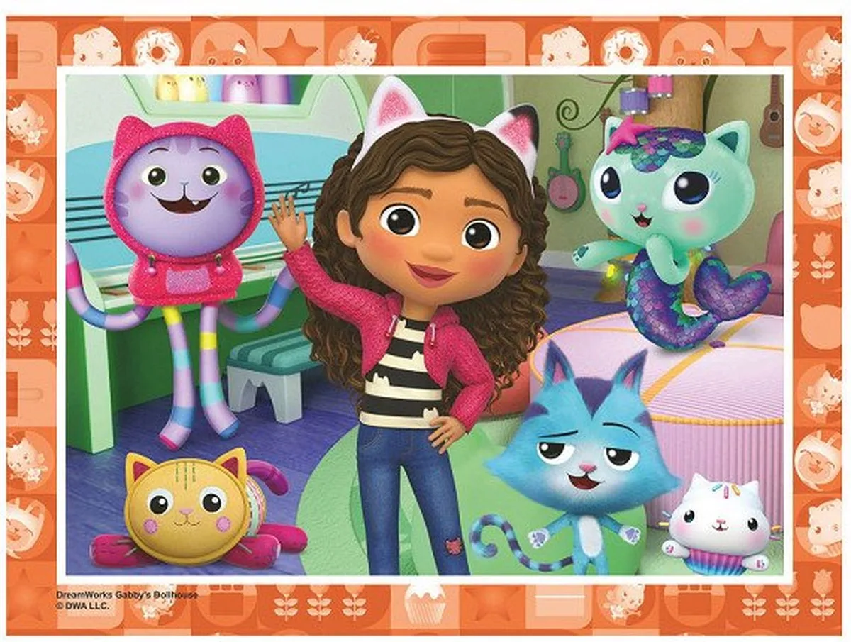 Ravensburger Gabby’s Dollhouse 4-in-1 Legpuzzel 24 Stuks - Multicolor