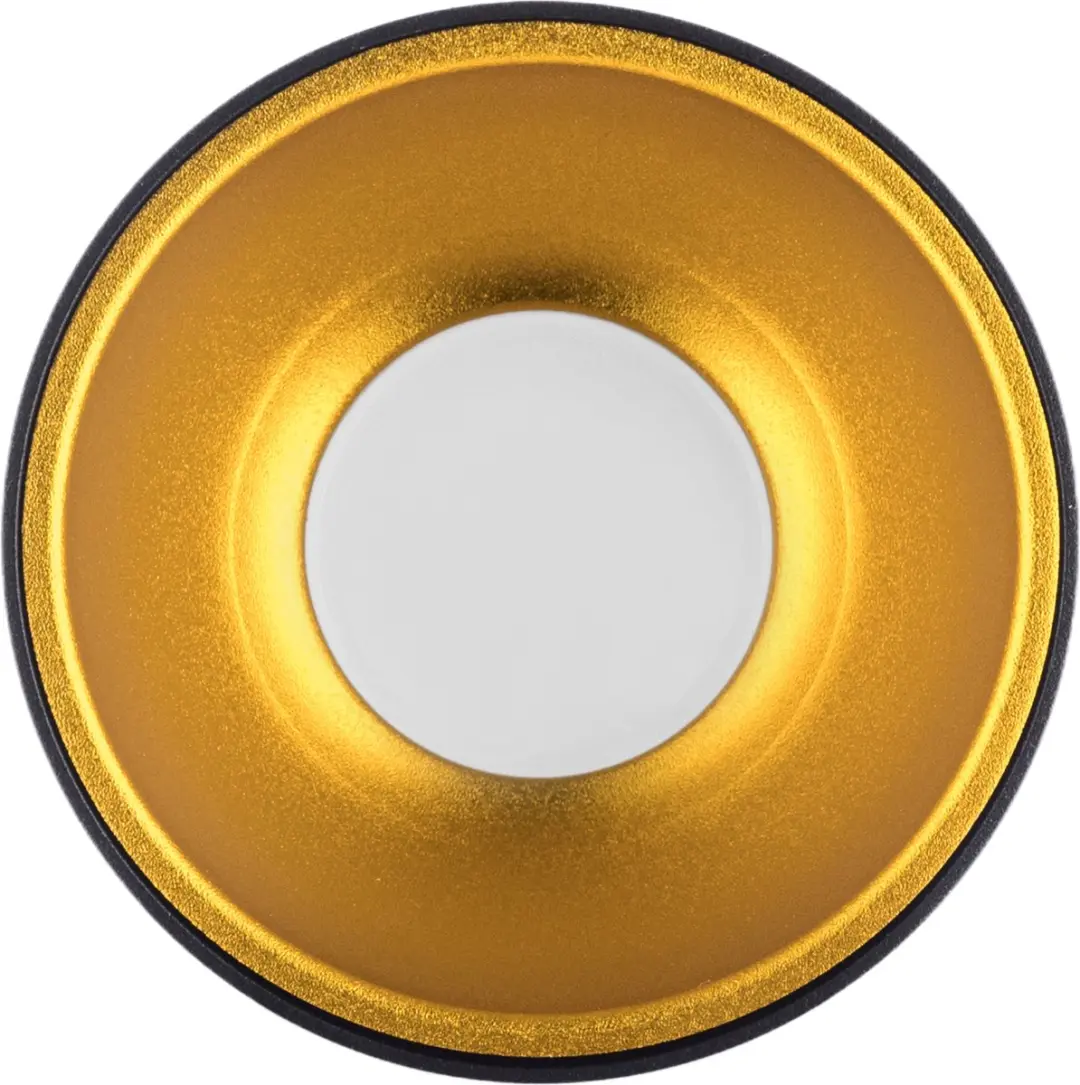 Groenovatie Opbouwspot GU10 - 1 Lichtpunt - Ø9cm - Mat Zwart & Goud - afbeelding 3 van 6