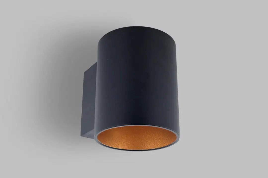Groenovatie Wandlamp Rond Mat Zwart & Goud - G9 Fitting - afbeelding 4 van 6