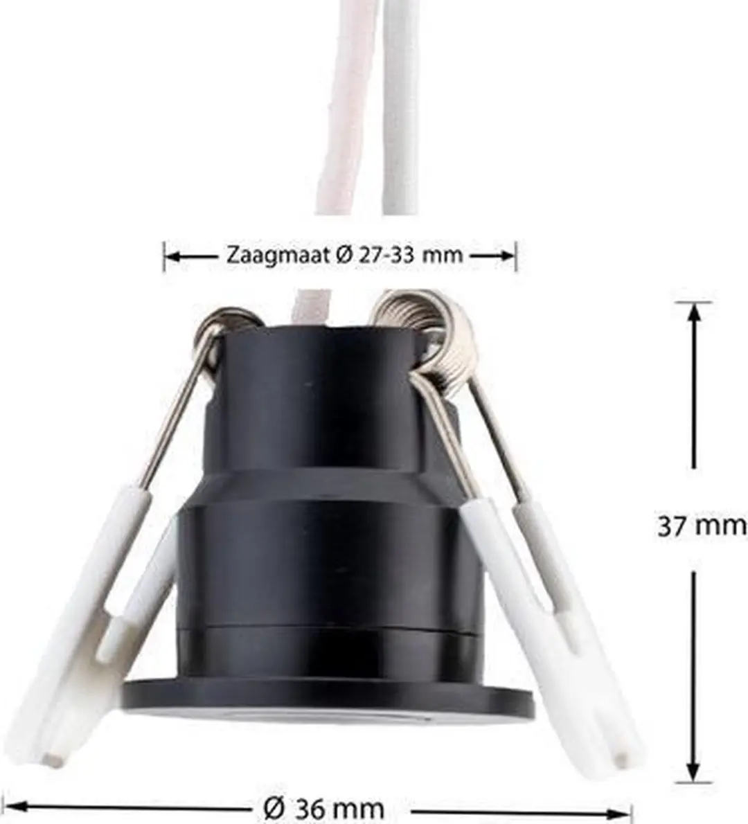 Groenovatie Inbouwspot LED 3W Extra Klein - Zwart - Ø36mm - afbeelding 6 van 6