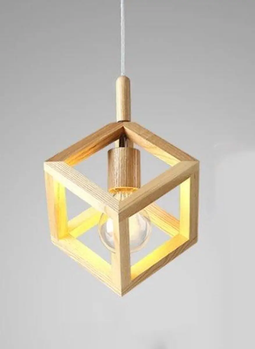 Groenovatie Houten Design Hanglamp E27 20x16cm