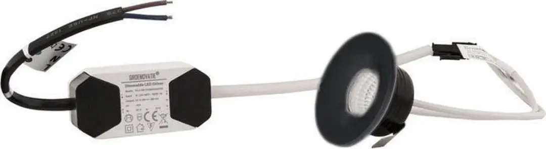 Groenovatie Inbouwspot LED 3W - Zwart - Ø48mm - afbeelding 3 van 4