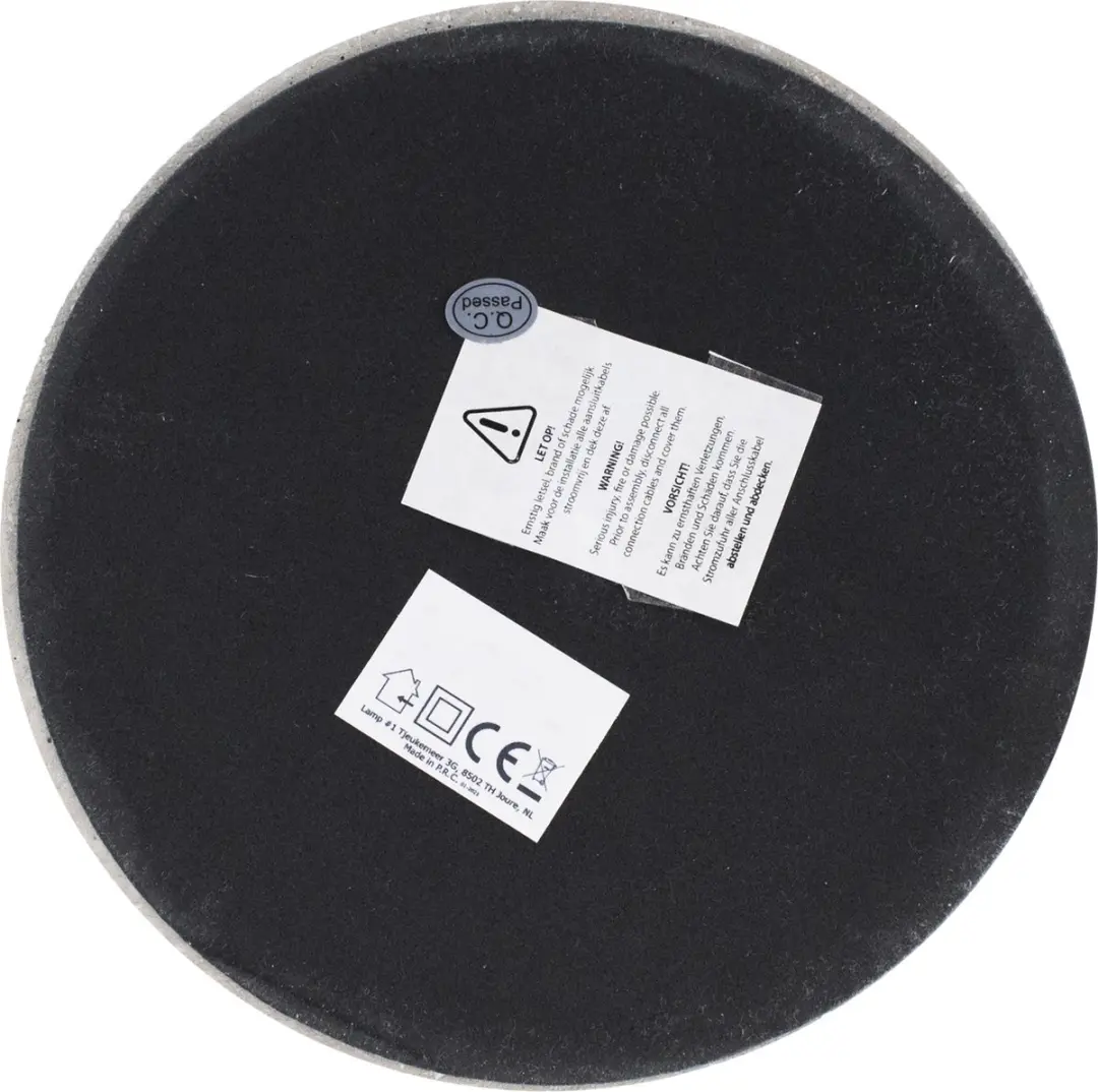 Groenovatie Beton Tafellamp - Grijs/Goud - 1x E27 - Ø18x24cm - afbeelding 6 van 6