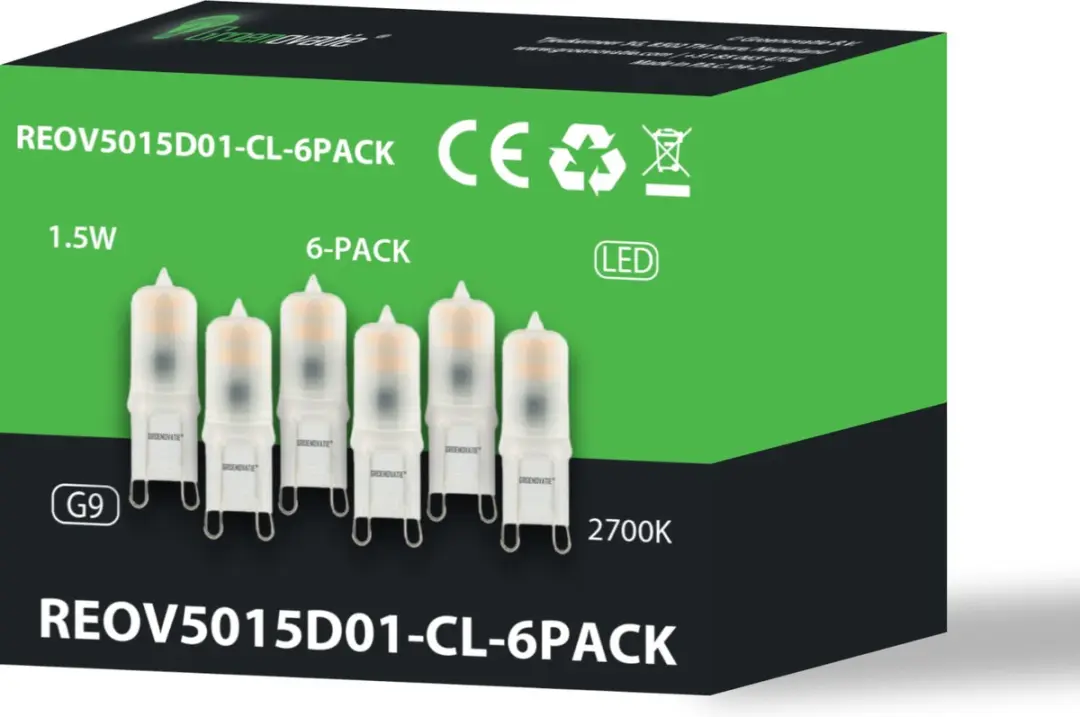 Groenovatie G9 LED Lamp 3W Warm Wit Mat - 6 Stuks - afbeelding 6 van 6