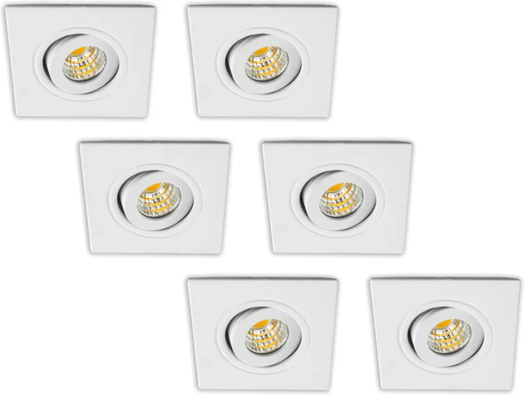 Groenovatie LED Inbouwspot 3W Vierkant Kantelbaar