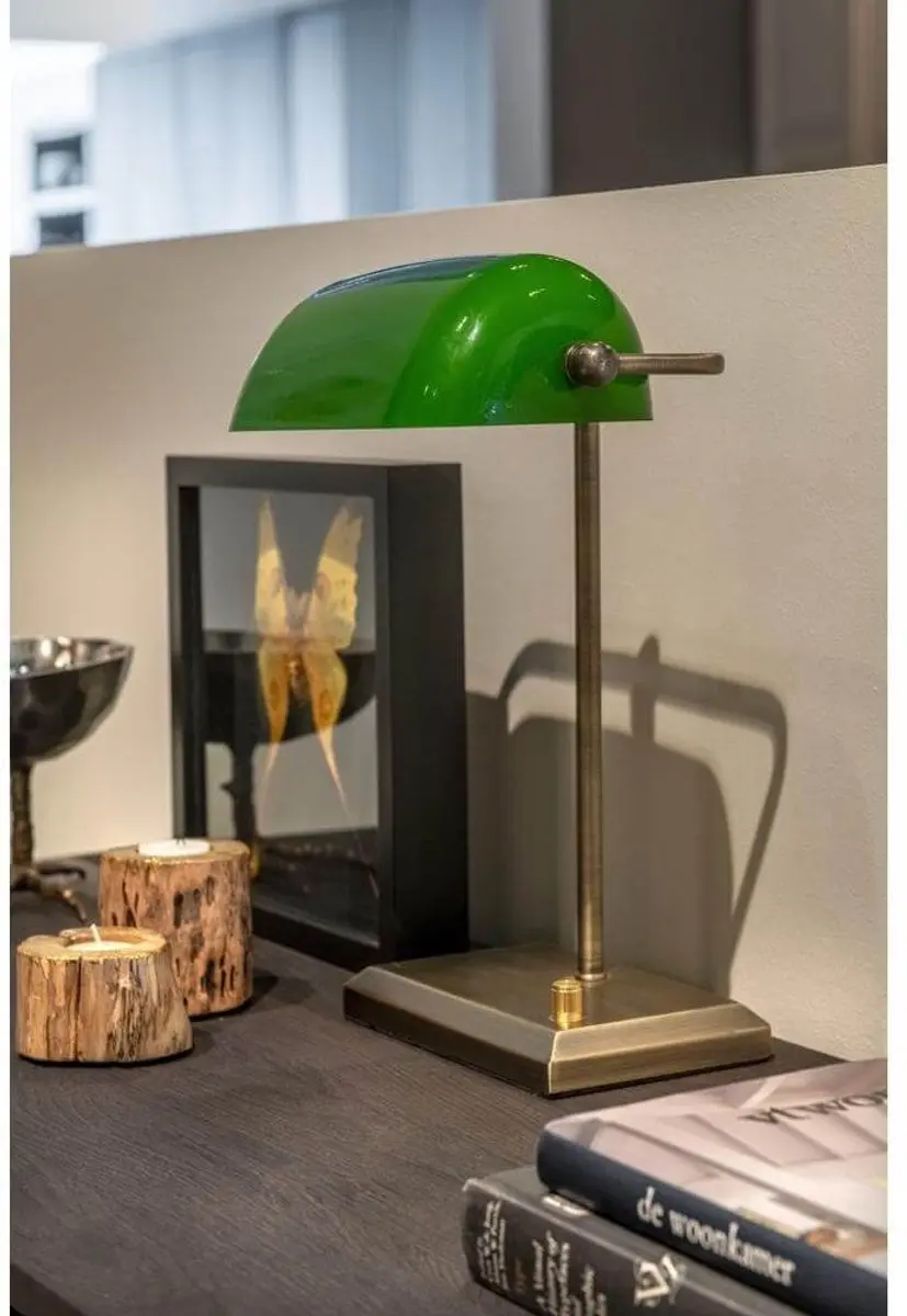 Artdelight Oxford Tafellamp 40W - Brons Groen