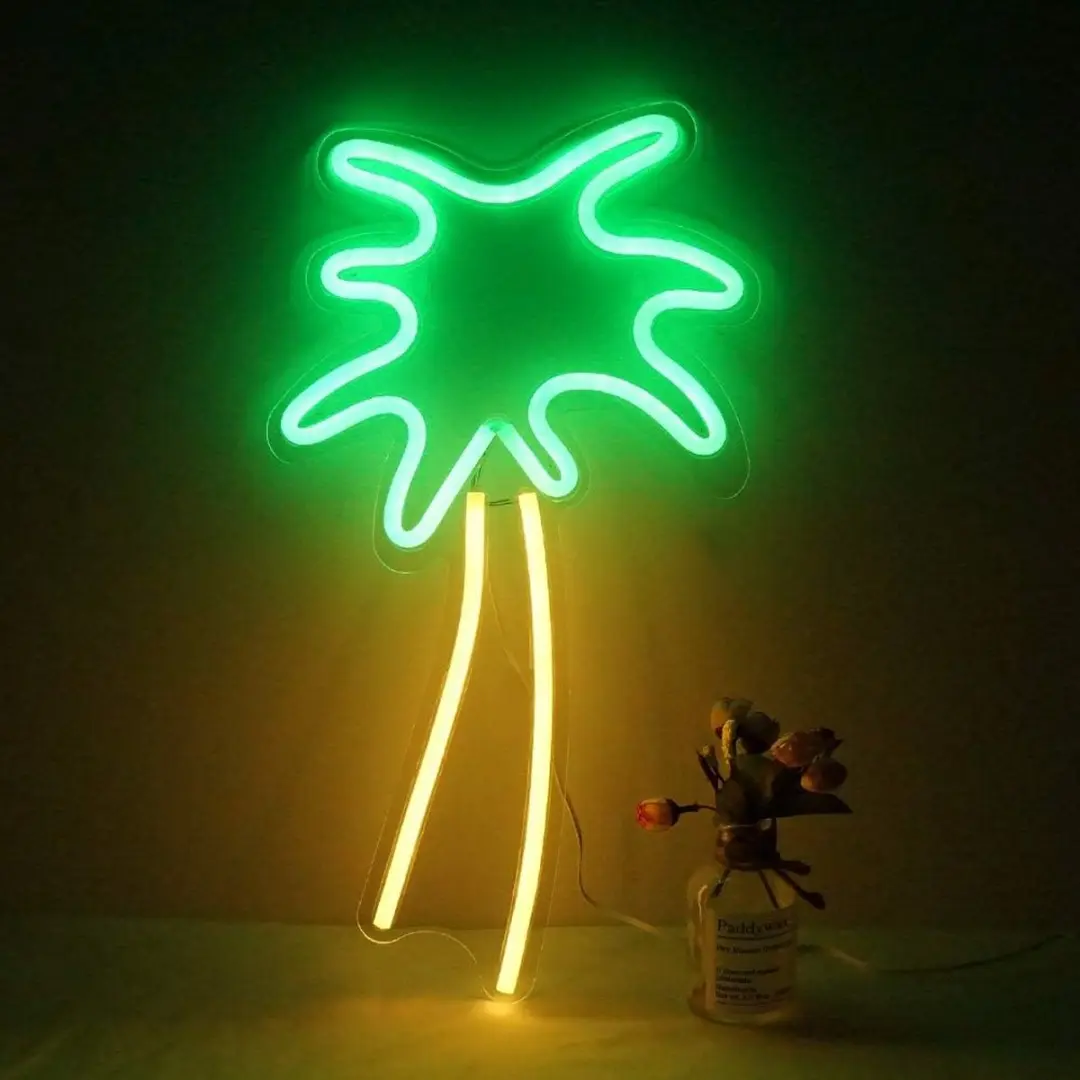 Groenovatie LED Neon Wandlamp Kokospalm USB