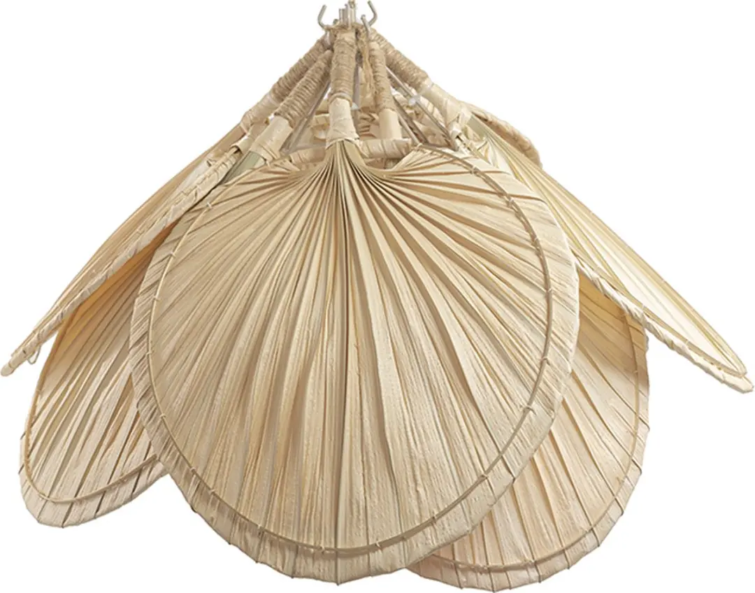 Groenovatie Palmblad Hanglamp - ⌀42 cm - Naturel - afbeelding 4 van 5