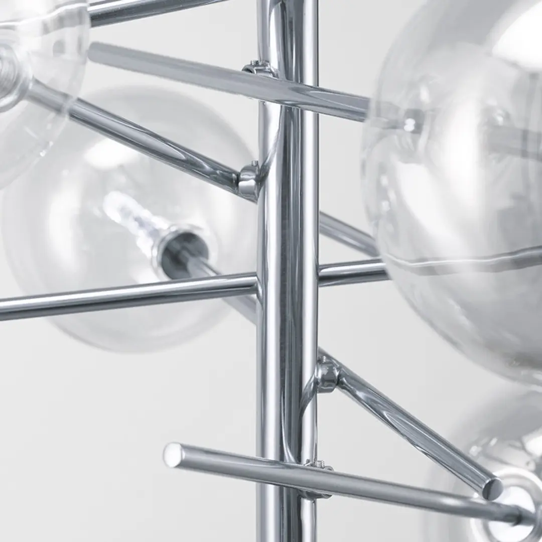 Groenovatie Glazen Design Hanglamp 6x G4 - 75x80cm - Chroom - afbeelding 2 van 5