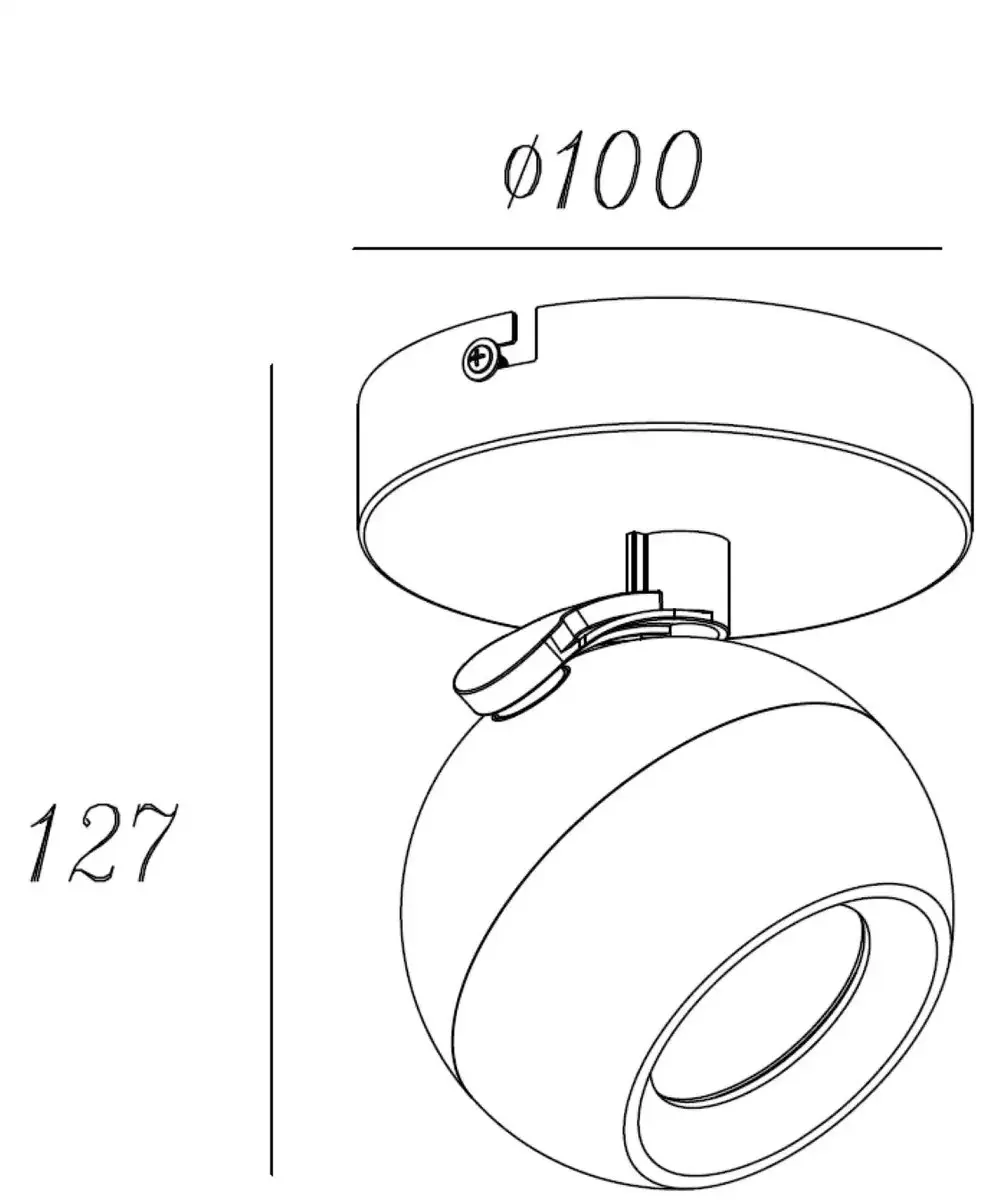Artdelight Spot Bolero 1 Lichtpunt 35W - Zwart
