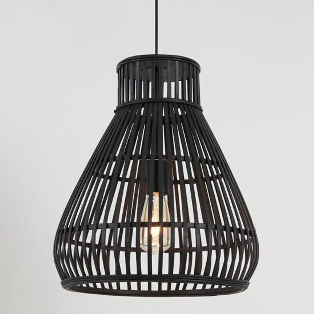 Groenovatie Bamboe Hanglamp Zwart
