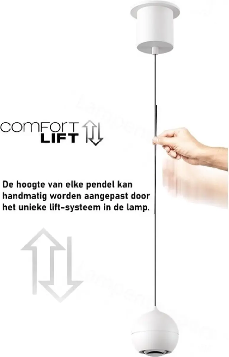 Artdelight Hanglamp Miami Ø10cm - Warm wit 2700K - Wit