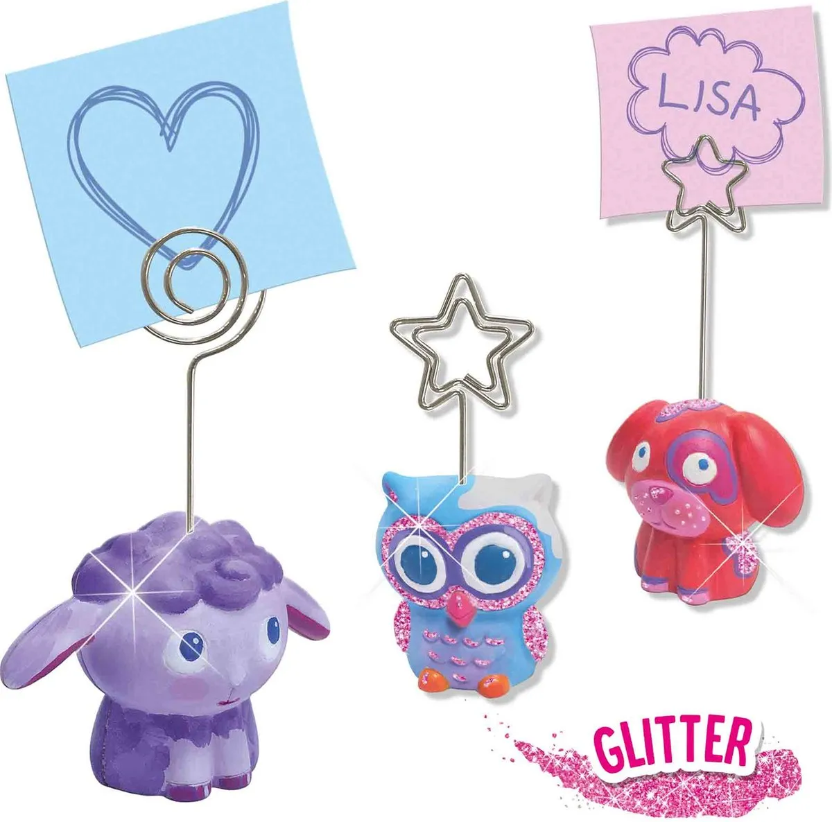SES Creative Hobby Pink Memohouders Gieten & Schilderen - 6 Stuks