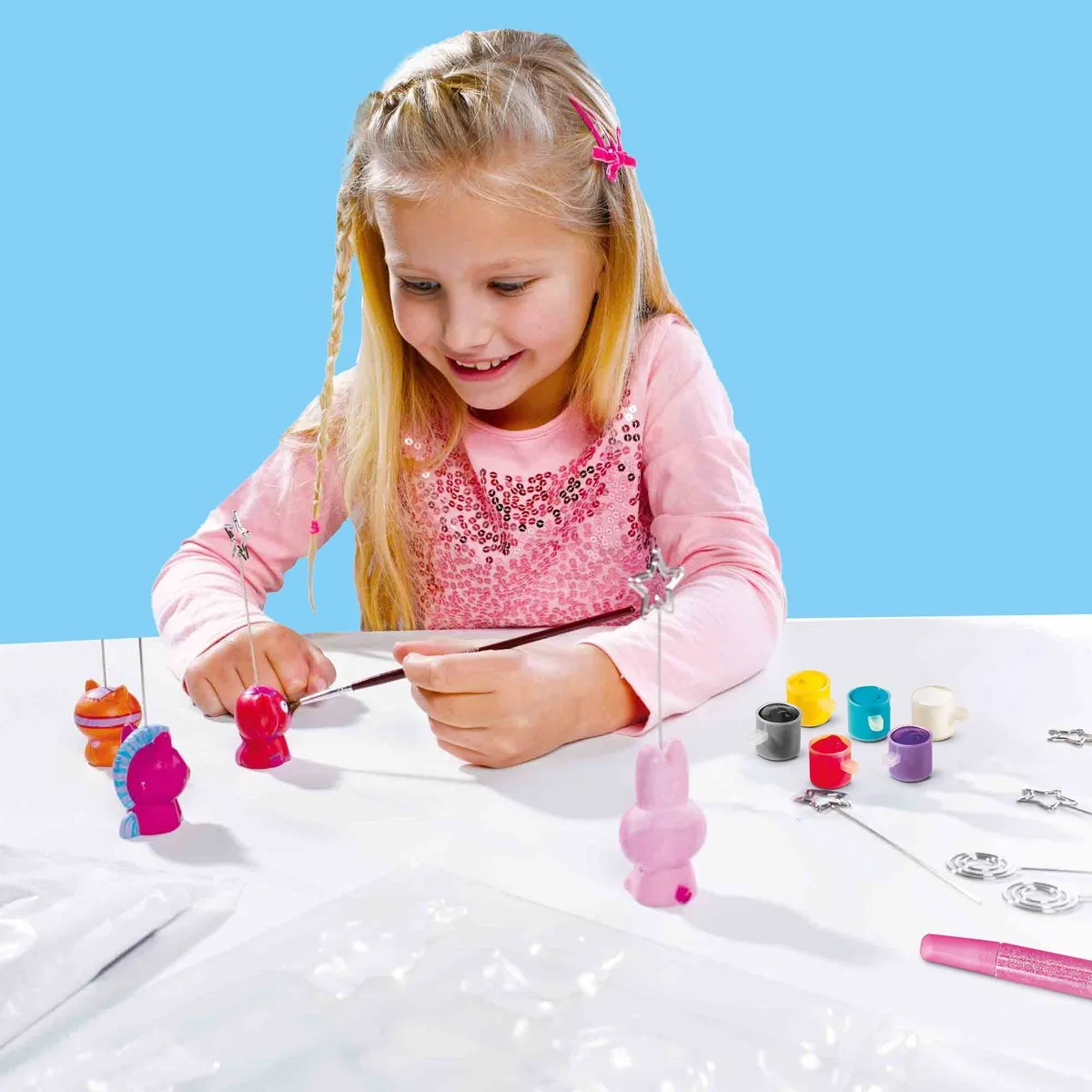 SES Creative Hobby Pink Memohouders Gieten & Schilderen - 6 Stuks