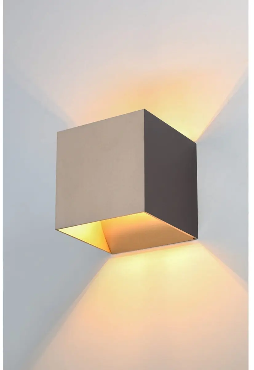 Artdelight Gymm Wandlamp 10x10cm - Goud - Warm wit 33W