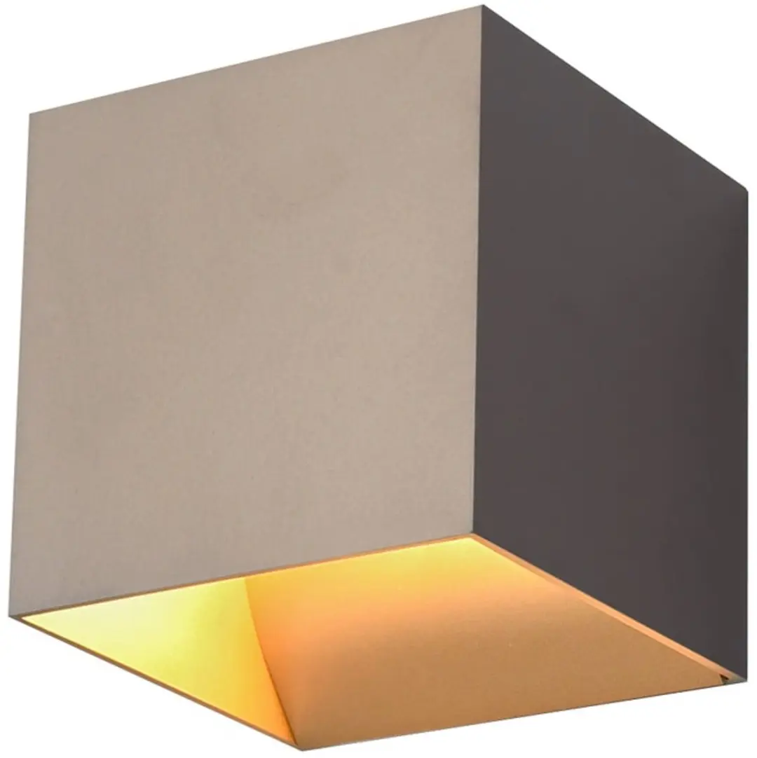 Artdelight Gymm Wandlamp 10x10cm - Goud - Warm wit 33W