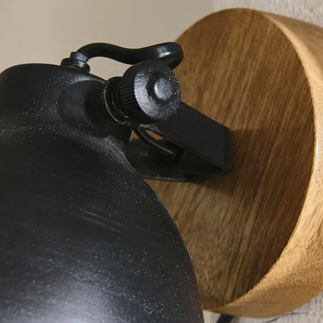 Loberon Ballée Wandlamp - 15cm - Antiekzwart/Bruin