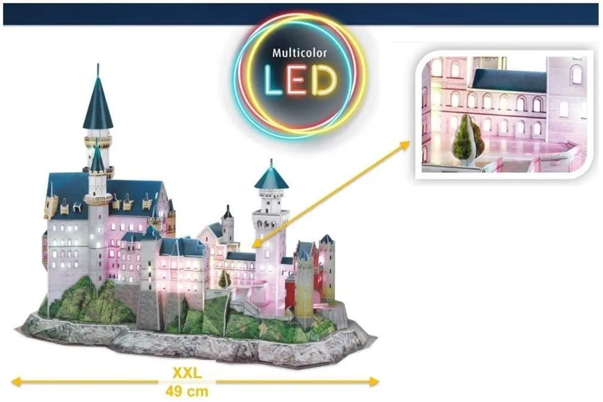 Revell 00151 3D Puzzel Schloss Neuschwanstein - LED Edition - 128 Stuks - Multi