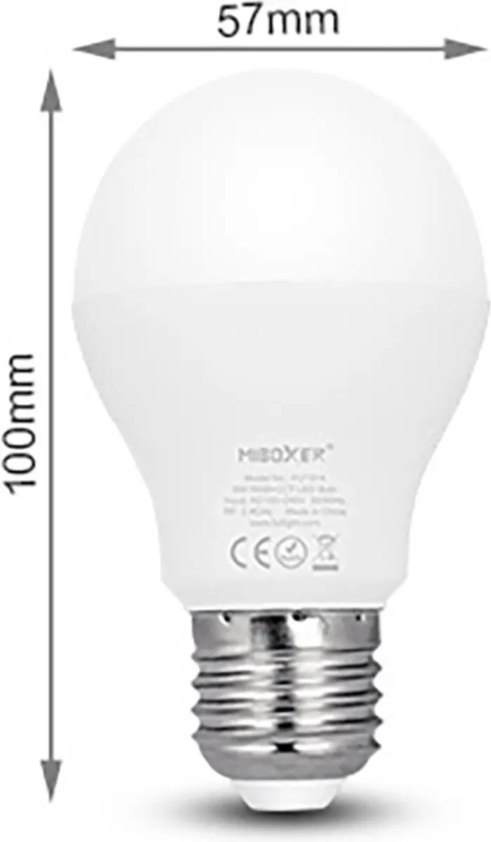 Mi-Light Mi-Boxer FUT014 E27 RGBW LED Lamp 6W - Mat - Smart