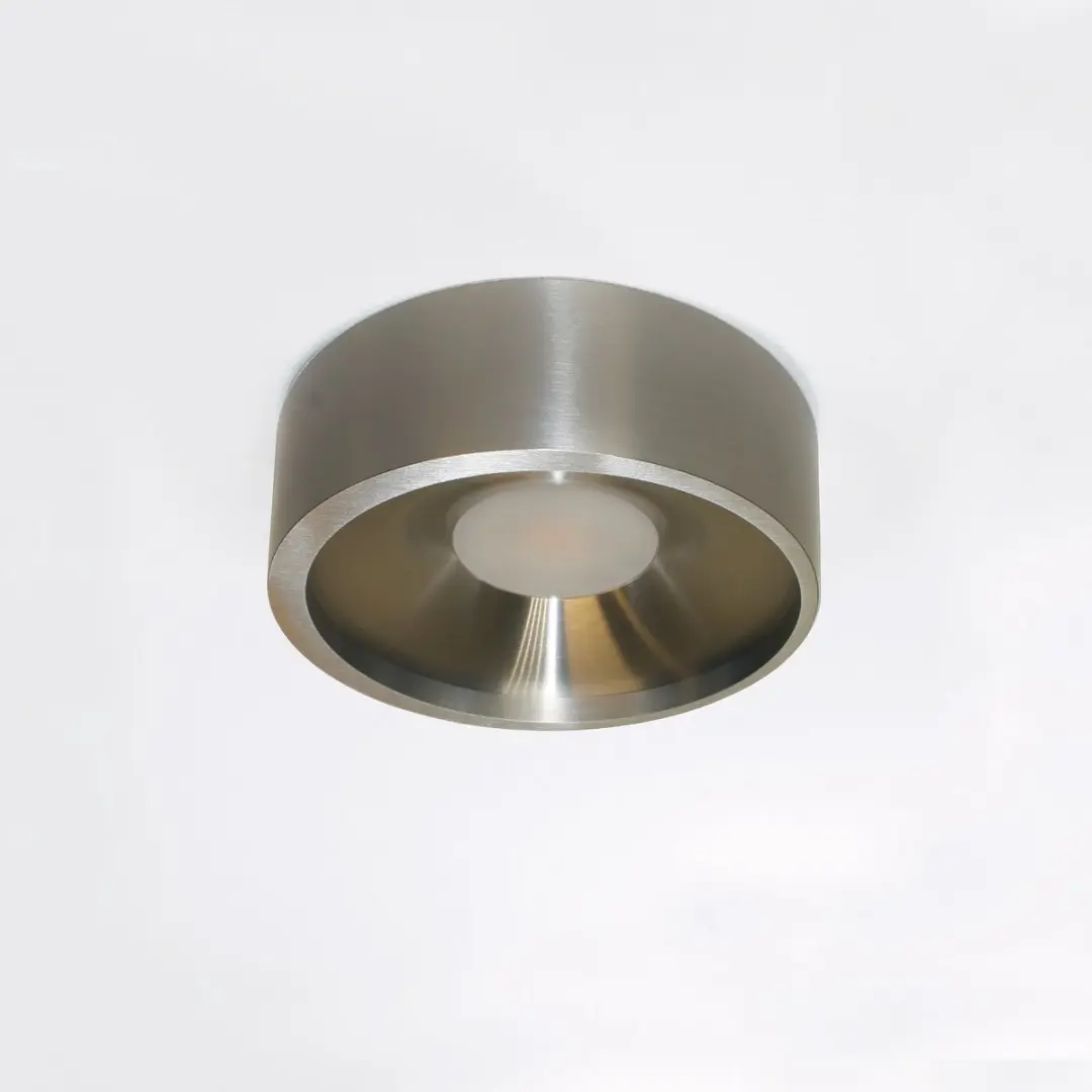 Artdelight Orlando Plafondlamp - 10W LED 2700K - Ø14cm - Geborsteld RVS