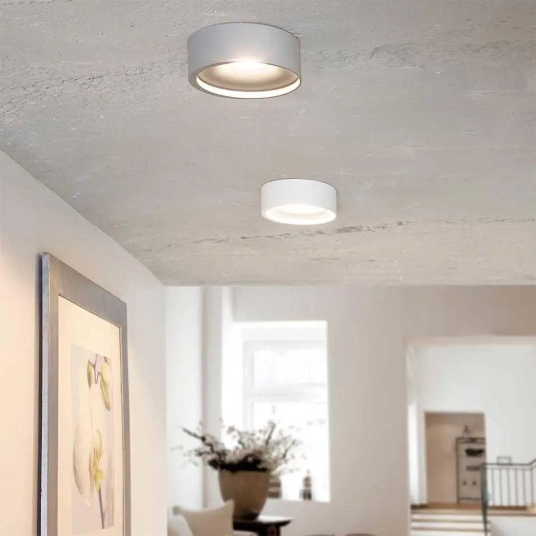 Artdelight Orlando Plafondlamp - 10W LED 2700K - Ø14cm - Geborsteld RVS