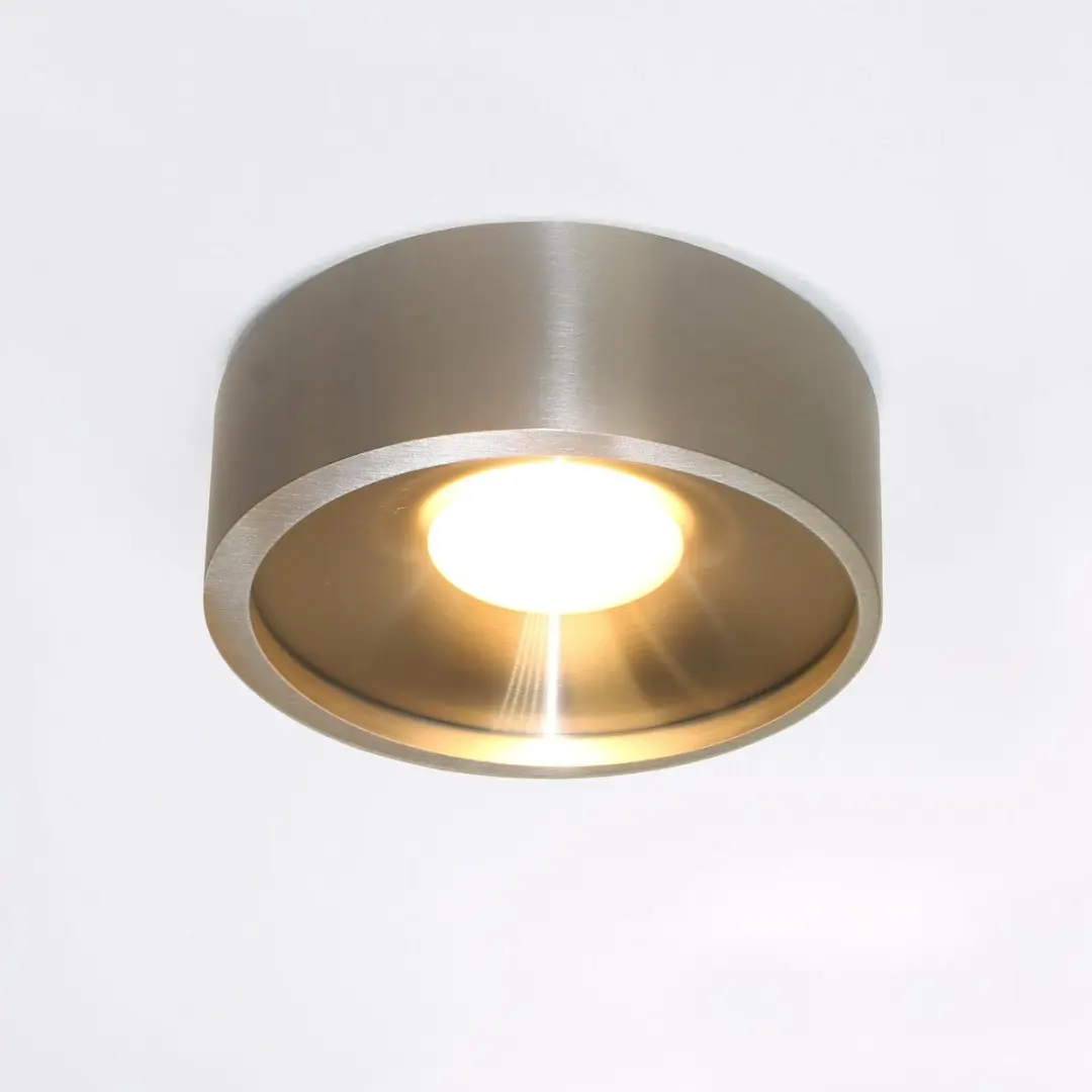 Artdelight Orlando Plafondlamp - 10W LED 2700K - Ø14cm - Geborsteld RVS