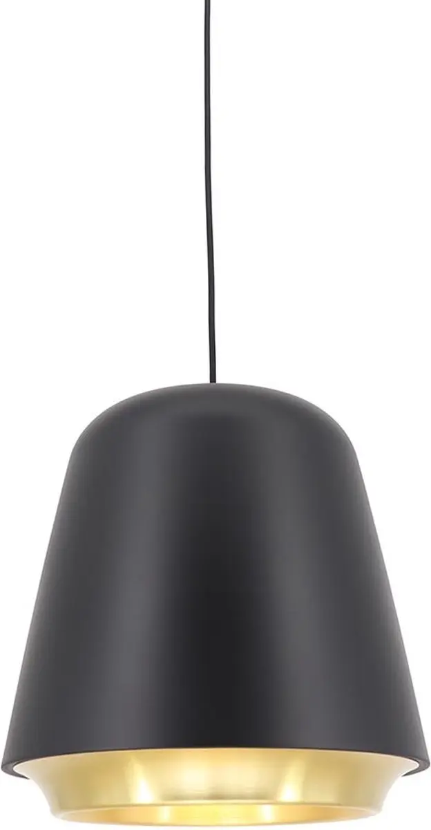 Artdelight Hanglamp Santiago - Zwart/Goud - E27 - 35cm