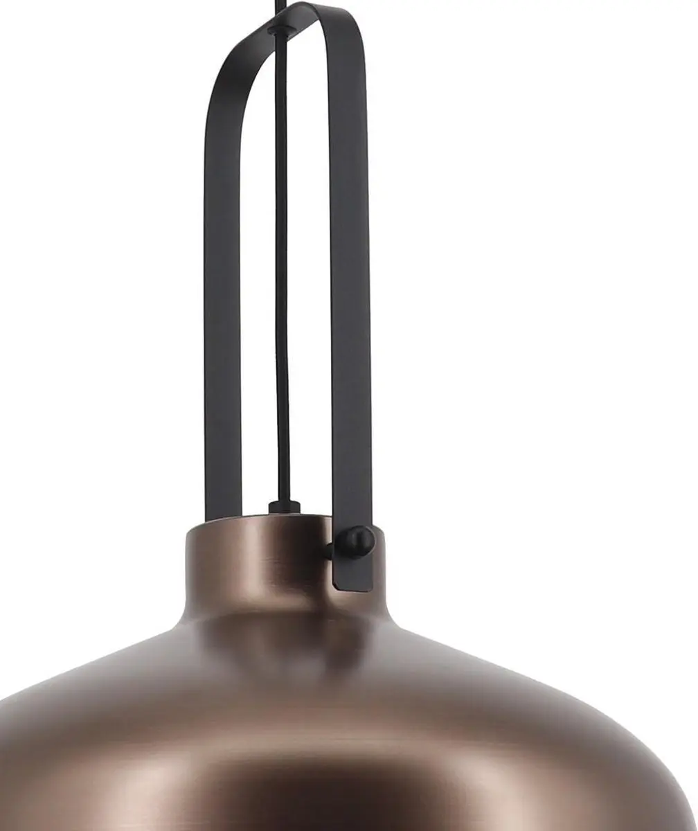 Artdelight Hanglamp Mendoza E27 - Bruin/Zwart - Dimbaar