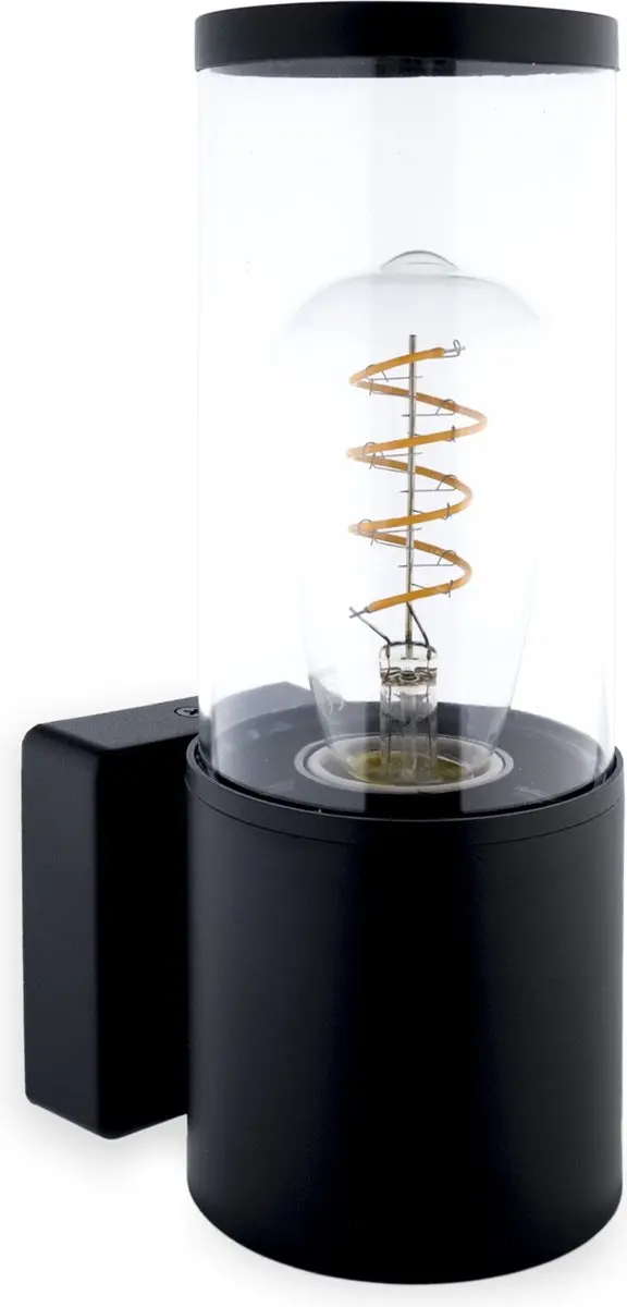Groenovatie Wandlamp Rond E27 IP44 - 60W - Zwart