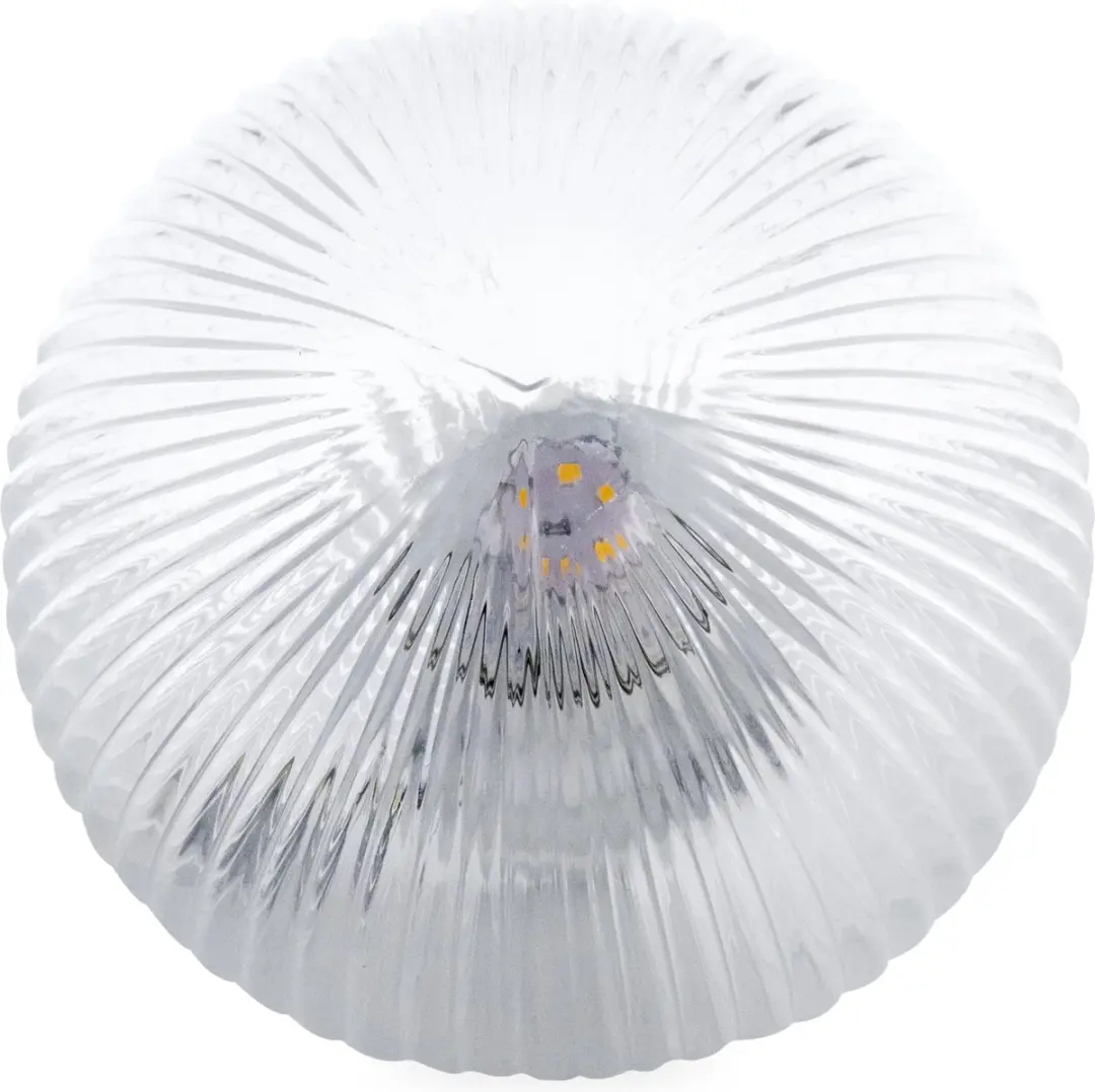 Groenovatie Glazen Wandlamp Geribbeld Ø230mm - E27 - Transparant