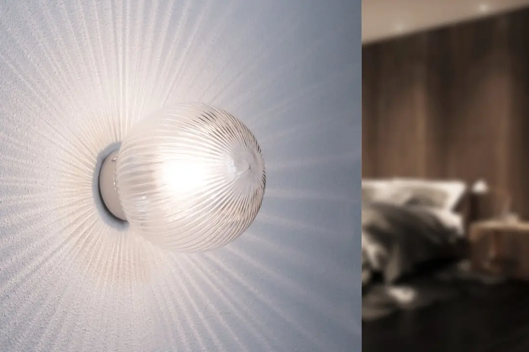 Groenovatie Glazen Wandlamp Geribbeld Ø230mm