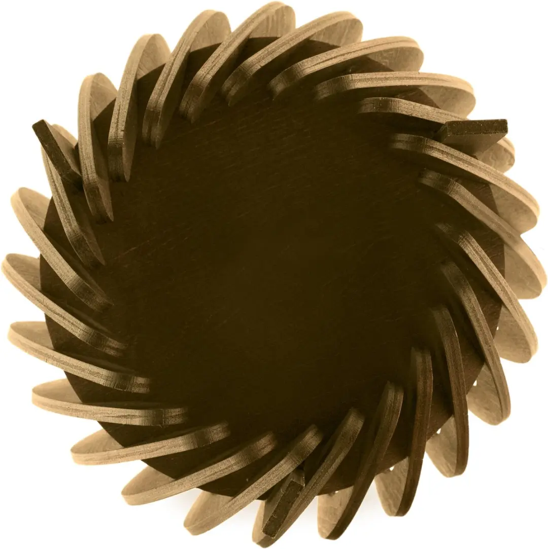 Groenovatie Houten Tafellamp E27 - ⌀215mm - Naturel
