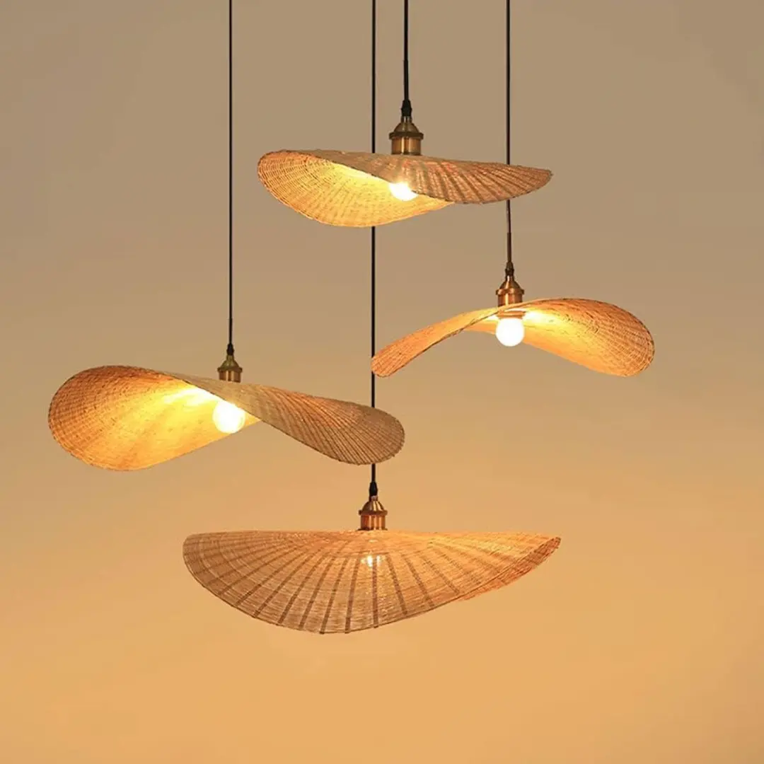 Groenovatie Bamboe Hanglamp Zwart 60x45cm