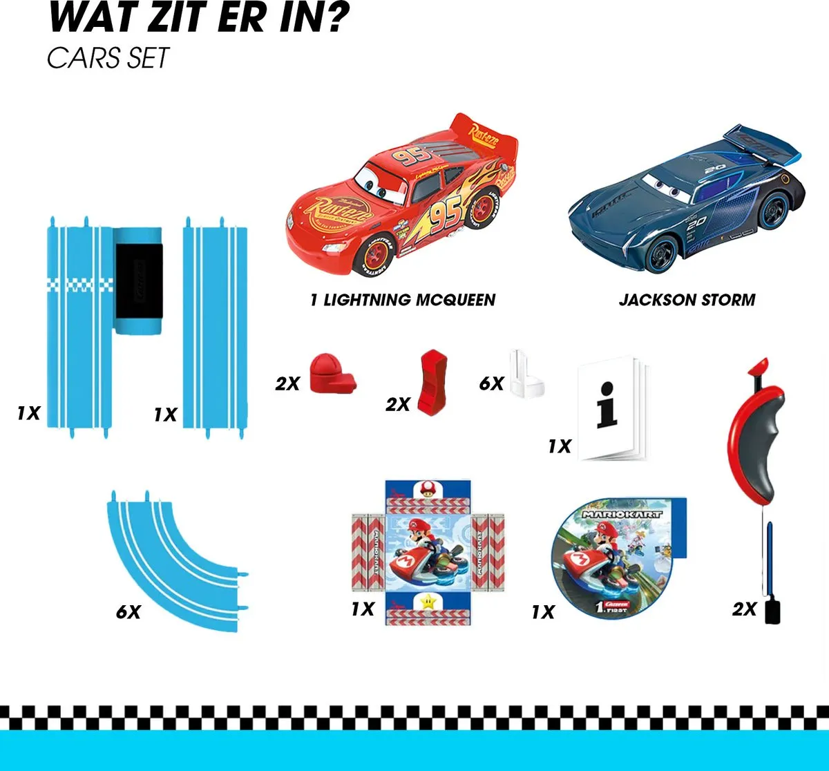 Carrera FIRST Racebaan Disney Pixar Cars Power Duel CAR20063038 - 2,4m