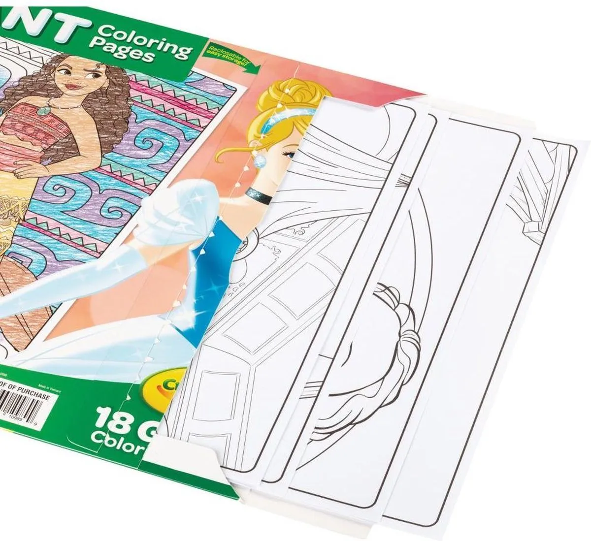 Crayola - Disney Princess - Grote Kleurplaten - 18 stuks